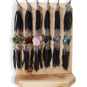 PHB-304 Leather Bracelet with Carved Stone