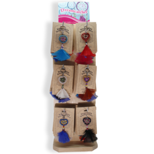 PHK-200HL Keychain Dreamcatcher 1” Heart Leather