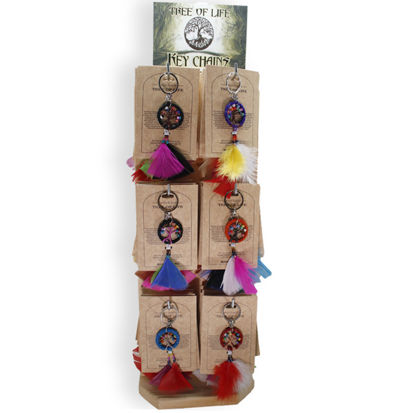 PHK-274 Keychain 1” Tree of life Leather