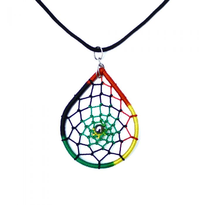 PPHN-403R Rasta dreamcatcher tear drop