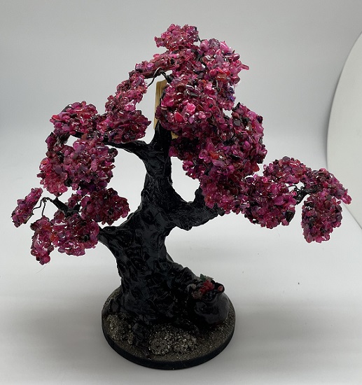 FUCHSIA AGATE BONSAI TREE STONES